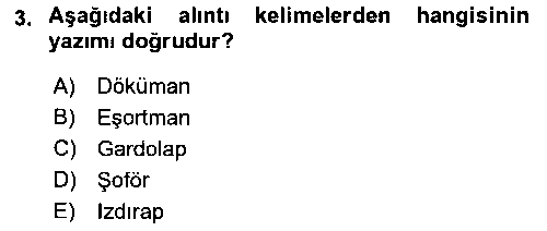 MEI303U Medyada Dil Kullanımı çıkmış sınav sorusu 3