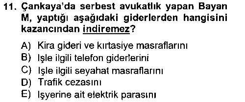 MLY201U Türk Vergi Sistemi çıkmış sınav sorusu 3