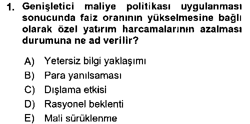 MLY403U Maliye Politikası 1 çıkmış sınav sorusu 1