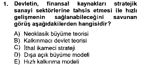 MLY404U Maliye Politikası 2 çıkmış sınav sorusu 1