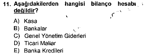 MUH103U MUH103U Genel Muhasebe 1 çıkmış sınav sorusu 2