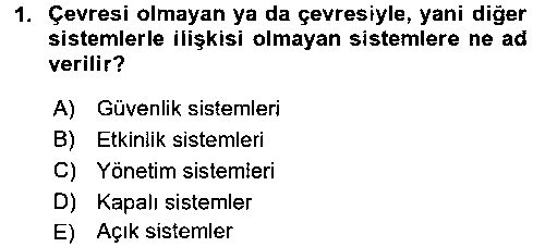OGK201U Güvenlik Sistemleri çıkmış sınav sorusu 1