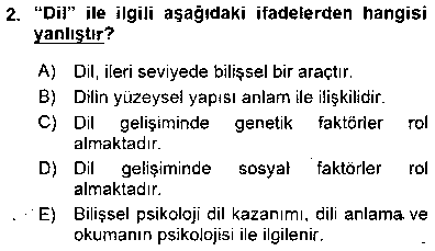 PSI101U Psikolojiye Giriş çıkmış sınav sorusu 2