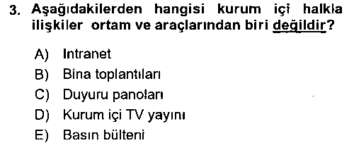 PZL106U Bütünleşik Pazarlama İletişimi çıkmış sınav sorusu 3