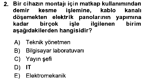 RTP203U Radyo ve Televizyonda Ölçü Bakım çıkmış sınav sorusu 2