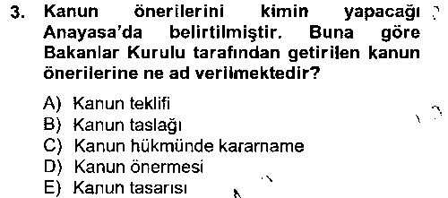 SAK102U Sağlık Kurumları Mevzuatı çıkmış sınav sorusu 3