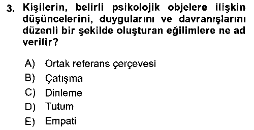 SHU205U İnsan İlişkileri ve İletişim çıkmış sınav sorusu 3