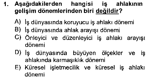 SHZ102U İş Etiği çıkmış sınav sorusu 1