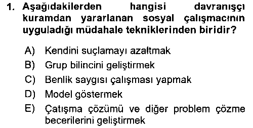 SHZ202U Sosyal Hizmet Uygulamaları çıkmış sınav sorusu 1