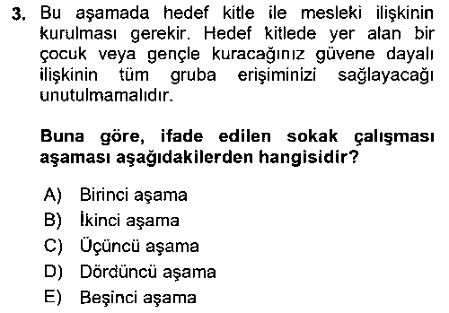 SHZ308U Sokak Sosyal Hizmeti Ve Adli Sosyal Hizmet çıkmış sınav sorusu 3