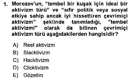 SMY101U Sosyal Medyaya Giriş çıkmış sınav sorusu 1