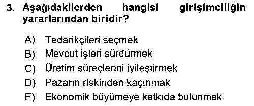 SMY103U Medya Girişimciliği çıkmış sınav sorusu 3