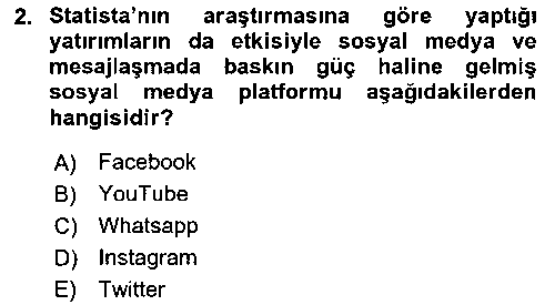 SMY205U Sosyal Medya Araçları 1 çıkmış sınav sorusu 2