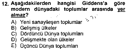 SOS101U SOS101U Sosyolojiye Giriş çıkmış sınav sorusu 3