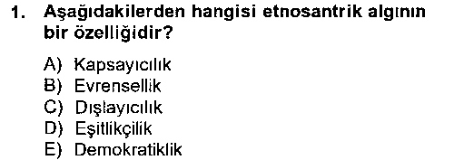 SOS116U Sosyal Sorunlar çıkmış sınav sorusu 1