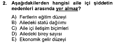 SOS116U Sosyal Sorunlar çıkmış sınav sorusu 2