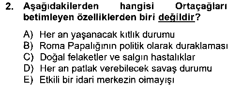 TAR114U Uygarlık Tarihi 2 çıkmış sınav sorusu 2