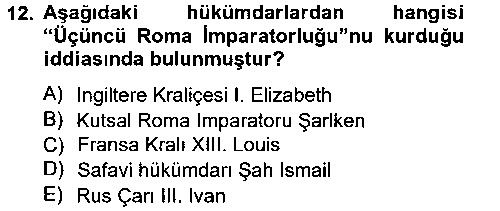 TAR119U TAR119U Siyasi Tarih 1 çıkmış sınav sorusu 3