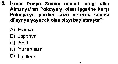 TAR120U TAR120U Siyasi Tarih 2 çıkmış sınav sorusu 1