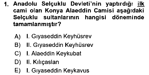 TAR220U Mimarlik Tarihi çıkmış sınav sorusu 1