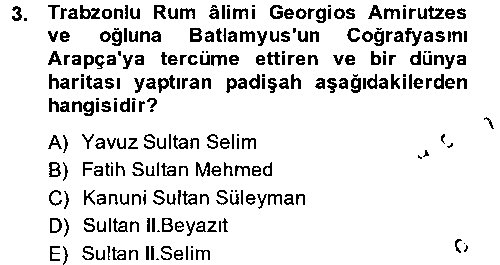 TAR224U Bilim ve Teknoloji Tarihi çıkmış sınav sorusu 3