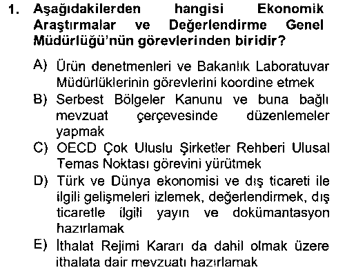 TIC106U Dış Ticaretle İlgili Kurumlar ve Kuruluşlar çıkmış sınav sorusu 1