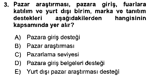 TIC201U TIC201U Dış Ticarette Girişimcilik çıkmış sınav sorusu 3