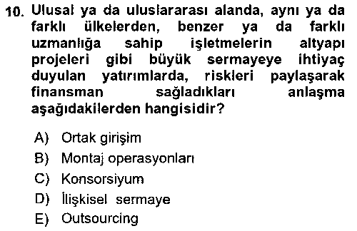 TIC210U Dış Ticarette Girişimcilik çıkmış sınav sorusu 2