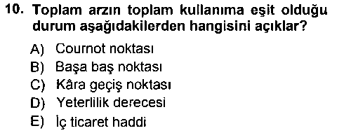 TRM101U TRM101U Tarım Ekonomisi çıkmış sınav sorusu 2