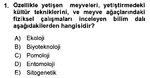 TRM102U Bahçe Tarımı 1 çıkmış sınav sorusu 1