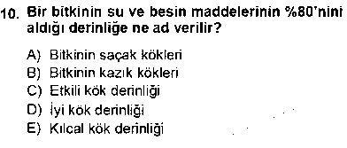 TRM103U TRM103U Ekoloji ve Çevre Bilgisi çıkmış sınav sorusu 1