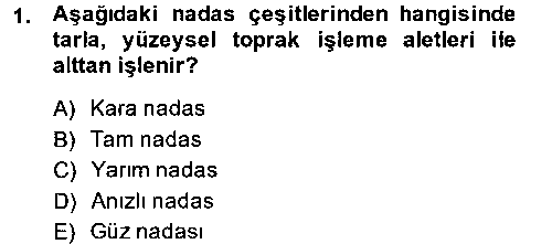 TRM104U Tarla Bitkileri 1 çıkmış sınav sorusu 1