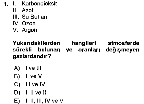 TRM105U Tarımsal Meteoroloji çıkmış sınav sorusu 1
