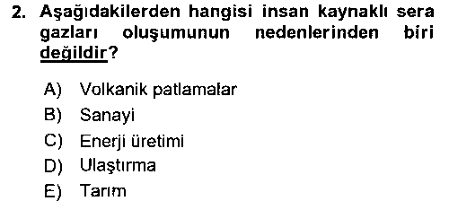 TRM105U Tarımsal Meteoroloji çıkmış sınav sorusu 2