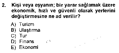 TSH205U Turizm Ulaştırması çıkmış sınav sorusu 2